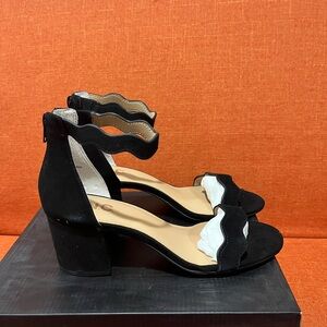 INC International Concepts Black and White Heeled Sandals
